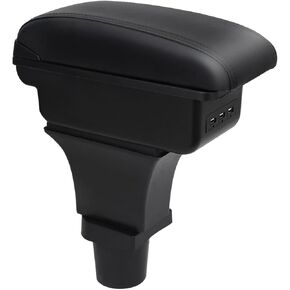 Car Armrest Box for Scion xD 2008-2016 Center Console Storage Arm Rest Organizer Automotive Armrests (Black Stitching)