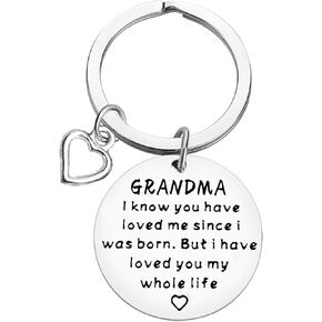 To My Grandma Gifts Grandma Gift from Grandchildren Grandma Keychain Grandmother Birthday Gifts Grandma Keychain Grandma Mother’s Day Gifts from Granddaughter Grandson Appreciation Nanny Gift