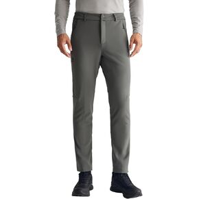 KAILAS Men's Fleece Lined Hiking Softshell Pants Winter Windproof Tactical Outdoor Snow Ski Work Pants Relaxed Fit Black
