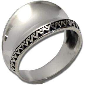 COSUMOSU 17mm Wide Simple plain signet Ring 925 sterling silver for Men and women