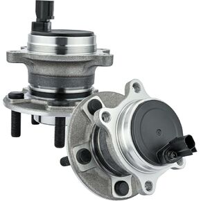 JLEO 512466 (Pair) Rear Wheel Bearing and Hub Assembly for Ford Focus 2012 2013 2014 2015 2016 2017 2018 Models without Active Park Assist Wheel Hub Assemblies Suspension Kit Replacement