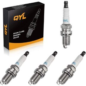 QYL 2667 BKR7EIX Iridium Spark Plug Compatible with Au-di & BMW & Chevrolet & Volkswagen 200 A3 A4 A5 A6 Q3 Q5 R8 S4 TT cruze limited sonic trax Beetle Golf GTI Jetta Passat CC Tiguan, Pack of 4