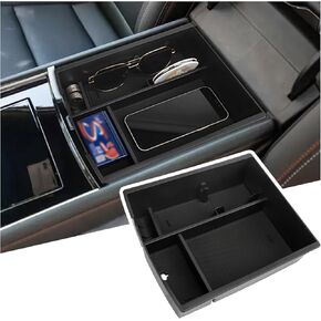 Center Console Organizer Compatible with 2024-2025 Chevy Traverse, 2024-2025 GMC Acadia Interior Accessories，Armrest Storage Box for Coins and Wallets.