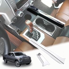 LLKUANG Center Console Gear Panel Cover Moulding Side Trim Strip for Toyota Tundra 2014-2020 Car Accessories (Carbon Fiber Grain)