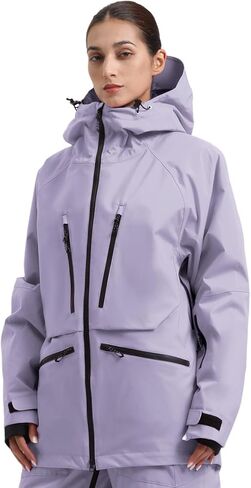 IMPHUT رجل على الجليد سترة فضفاض المرأة سترة تزلج معزولة مقاوم للماء يندبروف الثلوج ملابس خارجية الشتاء معطف مقنع in Kuwait