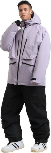 IMPHUT رجل على الجليد سترة فضفاض المرأة سترة تزلج معزولة مقاوم للماء يندبروف الثلوج ملابس خارجية الشتاء معطف مقنع in Kuwait