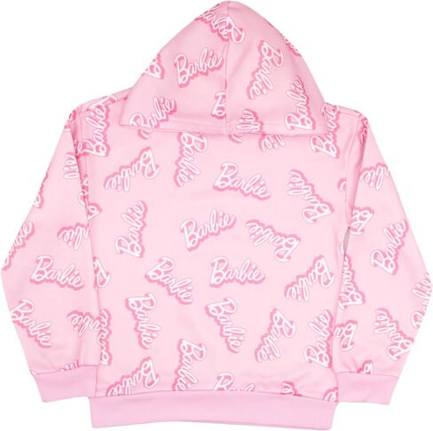 Barbie Girl's 2-Piece Fleece Matching Set Logo Graphic Print - Pullover Hooded Sweatshirt and Joggers Bundle for Kids in Saudi Arabia