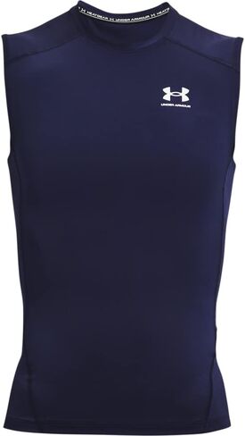 Under Armour Big & Tall HeatGear Armor Comp بلا أكمام أسود/أبيض 4XT in Saudi Arabia