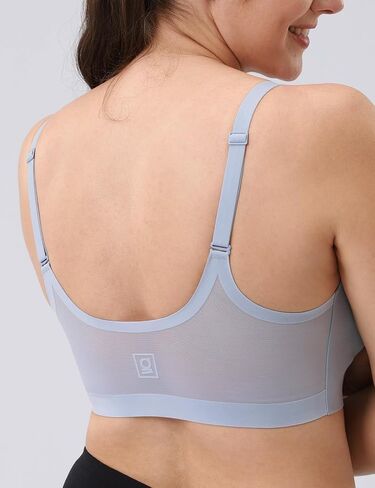 Women's Bra No Underwire Seamless Tshirt Bra Pullover Wireless Bra V Mesh Comfort Bralette Full Coverage Everyday Bras in Saudi Arabia