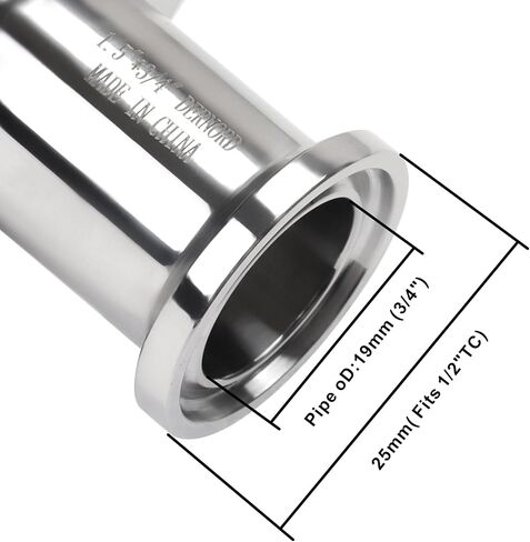DERNORD Sanitary Concentric Reducer Tri Clamp Clover Stainless Steel 304 Sanitary Fitting End Cap Reducer (Tri Clamp Size: 3 inch x 2.5 inch) in Kuwait