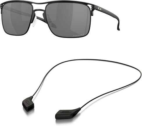 حزمة النظارات الشمسية Oakley OO6048: OO 6048 604802 Holbrook Ti Satin Black Prizm ومجموعة ملحقات مقود أسود كبير in Saudi Arabia