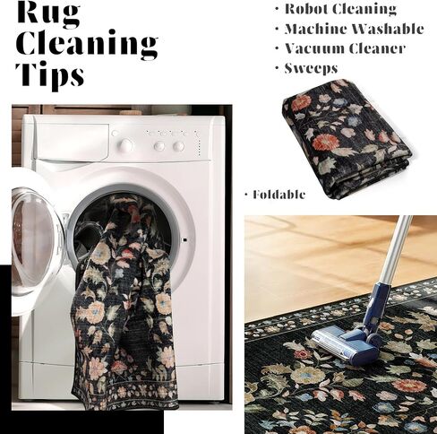 MUJOO Washable 2x6 Runner Rugs for Kitchen Hallway Bedside Bathroom Laundry Room Bedroom Floor,Boho Long Area Rug Non Slip Carpet Throw Rug Mid Century Modern Abstract Botanical Geometric Terracotta in Saudi Arabia