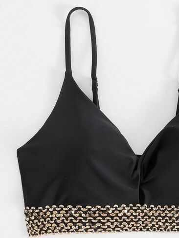 Verdusa Women's Bikini Set High Waisted V Neck Two Pieces Swimsuits in Saudi Arabia