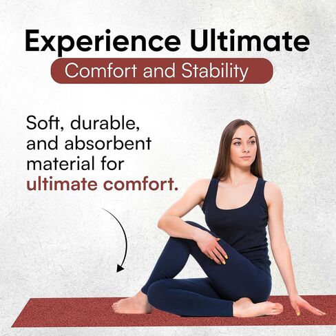 Yoga Towel-Ground and Grip Soft Yoga Mat Towel (73 in x 26 in) Sedona (Terracotta) Non Slip Yoga Towel-Easy Clean and Quick Drying Yoga Mat Towel for Hot Yoga- Sweat Absorbent in Saudi Arabia
