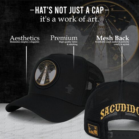 Sacudido's | Trucker Cap Our Lady of The Immaculate Conception Aparecida - Snapback Hats, Adjustable, Unisex, Faith in Saudi Arabia