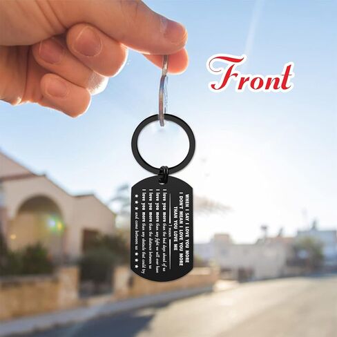 ENGZHI Love Keychain هدايا الحب له، أنا أحبك أكثر النهاية التي فزت بها سلسلة مفاتيح، هدية عيد ميلاد لذكرى عيد الحب in Saudi Arabia