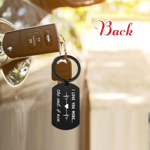 ENGZHI Love Keychain هدايا الحب له، أنا أحبك أكثر النهاية التي فزت بها سلسلة مفاتيح، هدية عيد ميلاد لذكرى عيد الحب in Saudi Arabia
