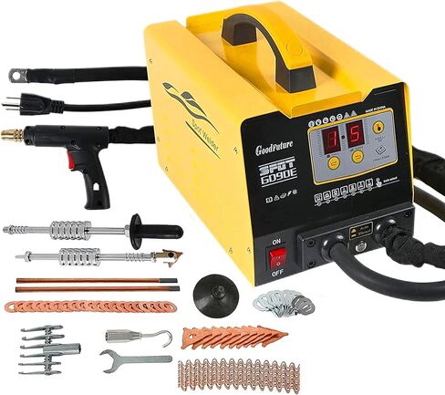 220V Stud Welder Dent Repair Kit, 3KW Car Body Dent Repair Puller with 7 Welding Modes for Car Dent Repair(European,220V) in Kuwait
