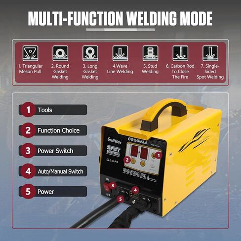 220V Stud Welder Dent Repair Kit, 3KW Car Body Dent Repair Puller with 7 Welding Modes for Car Dent Repair(European,220V) in Kuwait