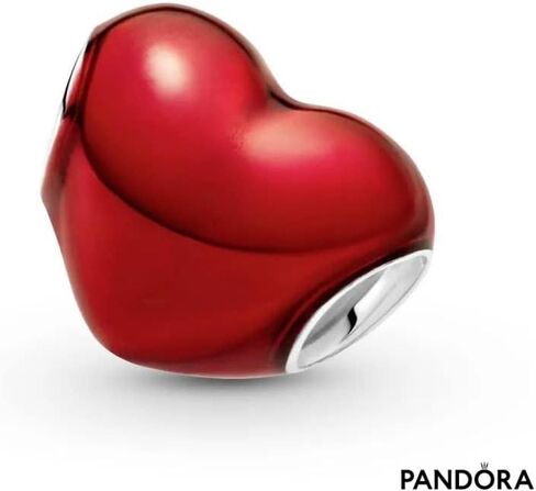 تعليقة PANDORA المعدنية على شكل قلب - أساور متوافقة مع اللحظات - مجوهرات للنساء - مصنوعة من الفضة الإسترليني والمينا - مع صندوق هدايا in Saudi Arabia