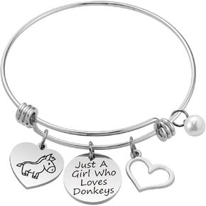 Cute Donkey Bracelet Donkey Lover Gift Funny Donkey Gift Donkey Charm Bracelet Animal Lover Gift Pet Lover Gift for Women