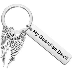 CENWA Lucifer Inspired Jewelry My Guardian Devil Keychain Funny Devil Gift For Fans