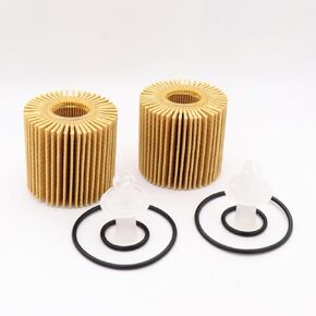 04152-YZZA1 Engine Oil Filter Kit compatible for Toyota Avalon Camry RAV4 Sienna Lexus ES300h ES350 IS200t RX350 RX450h and More Replace,04152-31090 (Yellow, 5)
