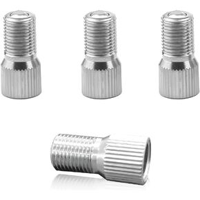 4 PCS 19mm Car Valve Stem Extenders, Screw-on Nickle Plated Brass Tire Valve Cap Extension, Universal Tire Valve Extension for Car Truck Van Motorcycle, Car Accessories