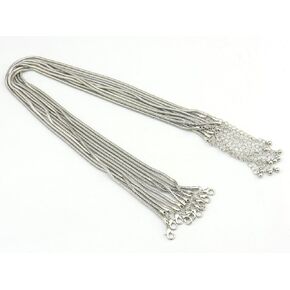 COIRIS 10PCS Rose Gold Plated Copper Snake Chain Necklace 16 Inch with 2"Extension Chain (2.5MM, XL-1000-3)