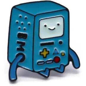 BMO Be MOre Beemo Moe Mastro Llabtoof Giovanni Jr New King of Ooo Come Along With Me Adventure Time Jake Finn Cartoon Animated TV Show 1.2" Enamel Pin Badge
