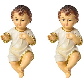 SAFIGLE Baby Jesus Figurine Ornament Religious Saint Baby Statue Nativity Scene Christmas Decor