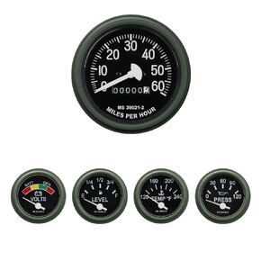 Humvee HMMWV 5 Gauge Set Green Military Equipment Replacement M998 M1045 M1123 Truck