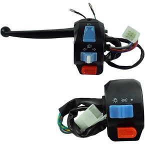 XDF 1 Pair 12V Waterproof Motorcycle Left and Right Handlebar Control Switch Horn Turn Signal Compatible with GY6 50cc 125cc 150cc (Color : One Lever)