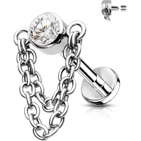 CM Crareesi Mania Helix ثقب المجوهرات أقراط الغضروف مسمار 316L الفولاذ المقاوم للصدأ Labret Tragus Conch Piercing للنساء 16G أقراط اللولب الملولبة داخليًا in Kuwait