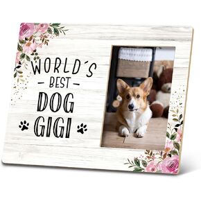SRADMO Dog Grandma Gifts,Christmas Gifts for Grandma,Dog Grandma Picture Frame,Birthday Gifts for Grandma,World's Best Dog Grandma 10x8 inch Wooden Tabletop Photo Frame,Grand Dog Gifts for
