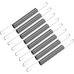 uxcell Extension Spring - 1mm Wire Dia, 10mm OD,120mm Length Spring Steel Small Dual Hook Tension Spring 3pcs