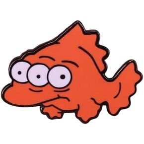 Blinky 3 Three Eyed Fish Nuclear Plant Animated Cartoon Comedy TV Show Animation Funny Humor Joke 1.1" Enamel Pin Badge