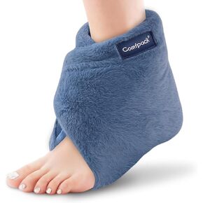 Microwave Ankle Heating Pad for Pain Relief, Cordless Ankle Heat Wrap with Washable Cover, Heating Pad for Ankle and Foot Arthritis, Achilles Tendonitis, Plantar Fasciitis, Heel Pain