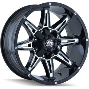 MAYHEM RAMPAGE Black/Milled Spokes Wheel (17 x 9. inches /5 x 127 mm, 18 mm Offset)