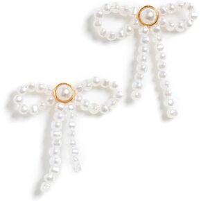 Lele Sadoughi Women's Pearl Bow Stud Earrings