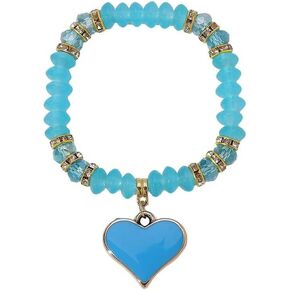 Todu Bohemian Beaded Bracelet Love Heart Pendant Bracelet Stretch For Women Girls Boho Summer Beach Friendship Fashion Jewelry Gift