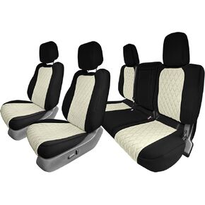 FH Group Custom Fit Seat Covers for 2022-2024 Nissan Frontier, Car Seat Covers Front Seats Set, Black Ultraflex Neoprene Seat Covers, Waterproof Car Seat Cover for Pickup Truck