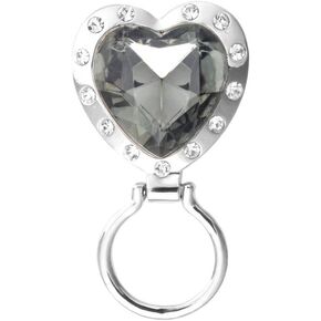 Shinning Crystal Heart Shape Magnetic Eyeglass Holder Brooch Jewelry