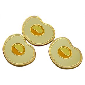Novel Merk Eggs or Bacon – Breakfast Lapel Pin, Hat Pin & Tie Tack Set - with Clutch Back