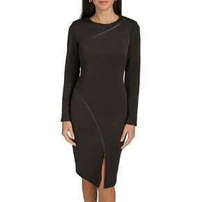 Calvin Klein Women's Zipper Scuba Sheath Dress