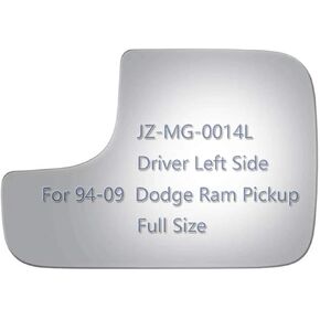 Lower Towing Side Mirror Glass fit for 1994-2010 Dodge Ram 1500 2500 3500 4000 4500 5500 700 Van Pickup Truck, Driver Left Side LH Replacement Rearview Flat Glass, Including Adhesive