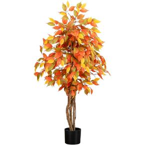Nearly Natural 3ft. Autumn Ficus Artificial Fall Tree