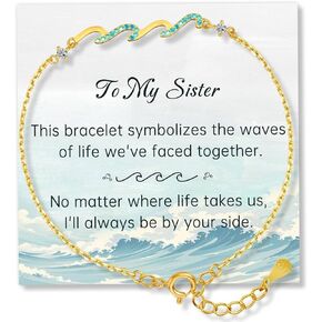 Sister Bracelet for Women - Sisters Gifts, Christmas Gifts for Sister from Sisters Adult, Big Sister Christmas Gifts, Soul Sister Gifts for Women from Brother, Sister Birthday Gifts