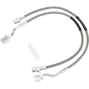 89370 Front Stainless Brake Lines For 2007-2019 Chevy Silverado 1500 2500 Suburban Tahoe/GMC Yukon YukonXL Sierra 1500 2500 3500 Models Replaces# 11106007 (89370)