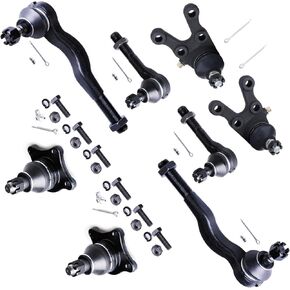 SCITOO 8pcs Front Suspension Kit Inner Outer Tie Rod Ends Lower Upper Ball Joints Fit 1992-2000 For Mitsubishi Montero 1997-2004 For Mitsubishi Montero Sport